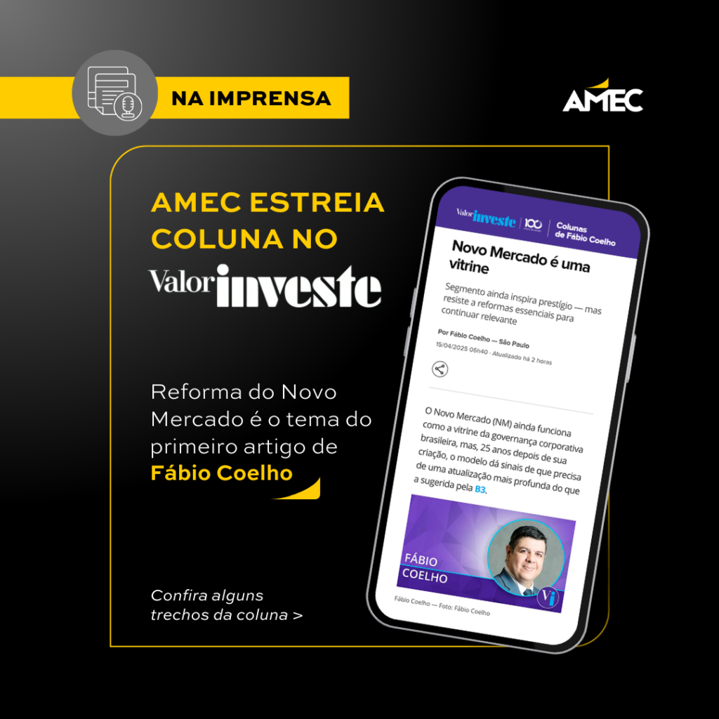 Fábio Coelho estreia como articulista do Valor Investe com coluna sobre a reforma do Novo Mercado